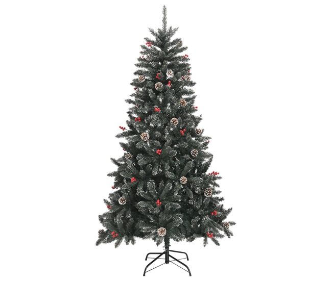 árvore de natal - pinheiro de natal artificial com suporte 180 cm pvc verde
