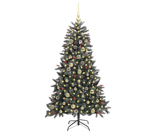 árvore de natal - pinheiro de natal artificial verde 83,5 x 83,5 x 150 cm