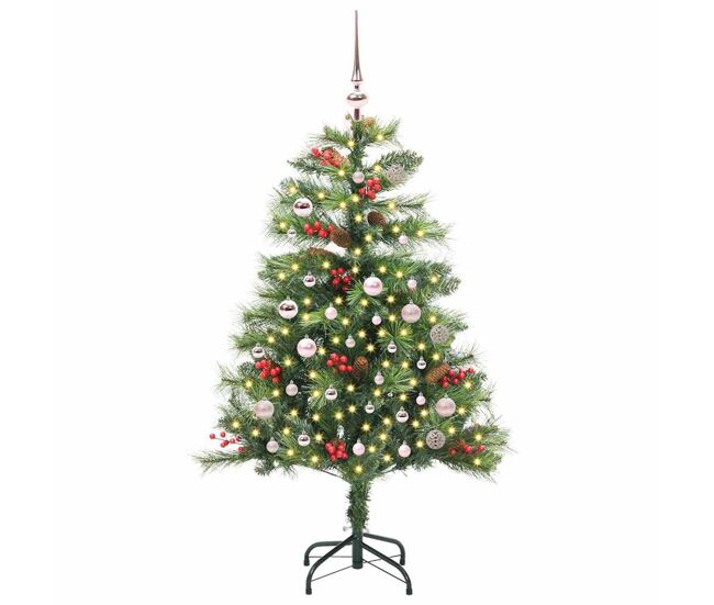 árvore de natal - pinheiro de natal artificial verde 150 cm pvc e metal
