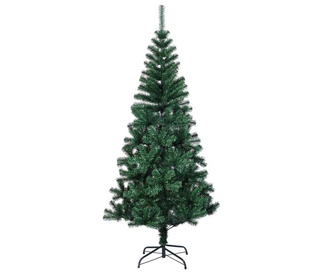 árvore natal - pinheiro de natal artificial c/ pontas iridescentes 210 cm pvc verde