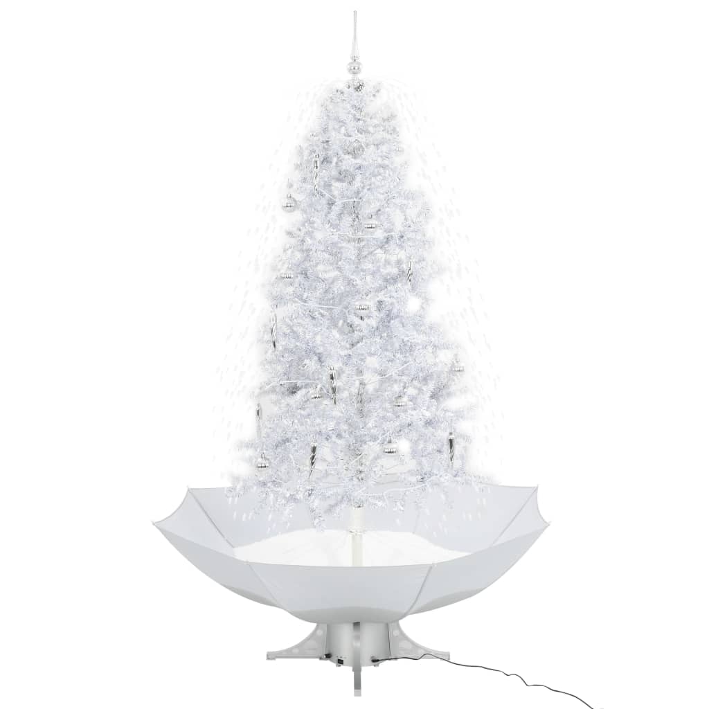 árvore de natal c/ neve base formato guarda-chuva 190 cm branco