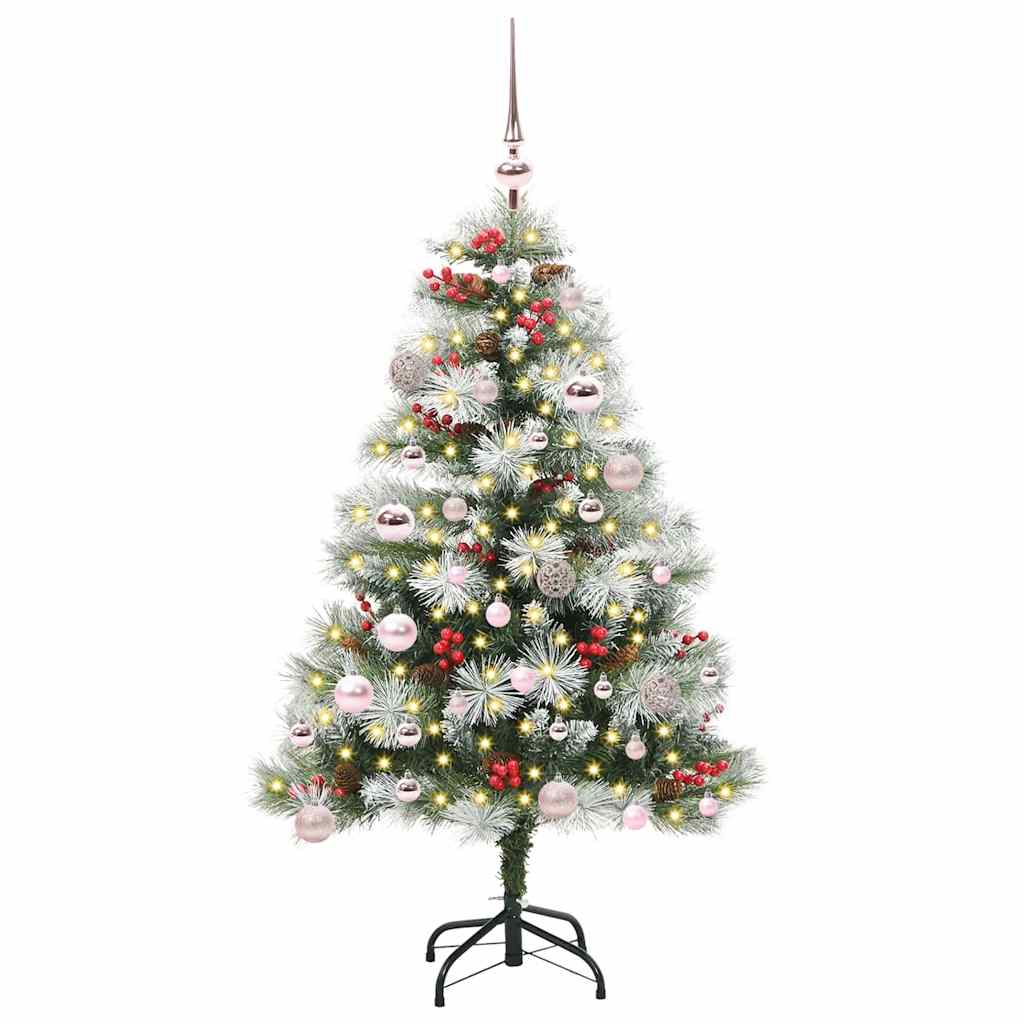 árvore de natal - pinheiro de natal artificial verde e branco 150 cm