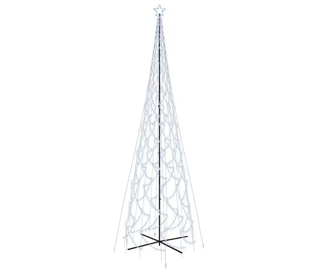 árvore de natal - pinheiro de natal em cone 3000 luzes led 230x800 cm branco frio