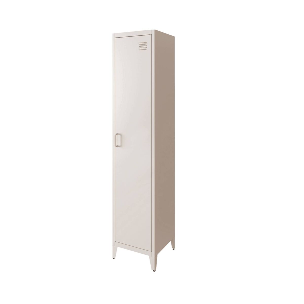 Armário de quarto industrial com 4 espaços de armazenamento, soho, beige, 38x38x180 cm
