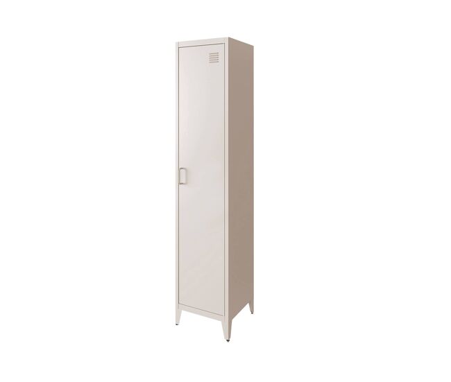Armário de quarto industrial com 4 espaços de armazenamento, soho, beige, 38x38x180 cm