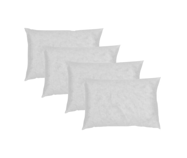Pack 4 enchimentos de almofada 50x70cm fibra oca fusionhome