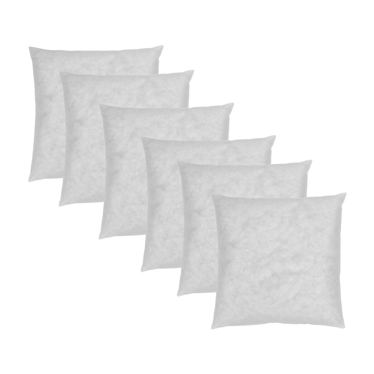 Pack 6 enchimentos de almofada 40x40cm fibra oca fusionhome