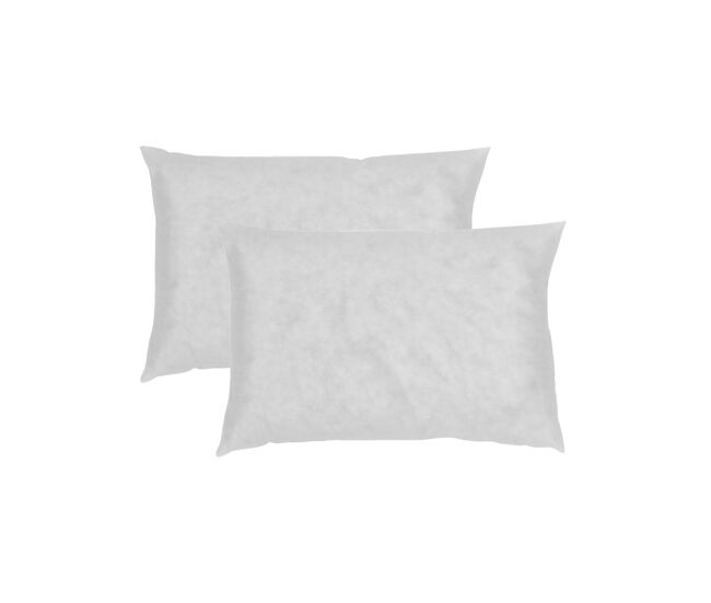 Pack 2 enchimentos de almofada 50x30cm fibra oca fusionhome