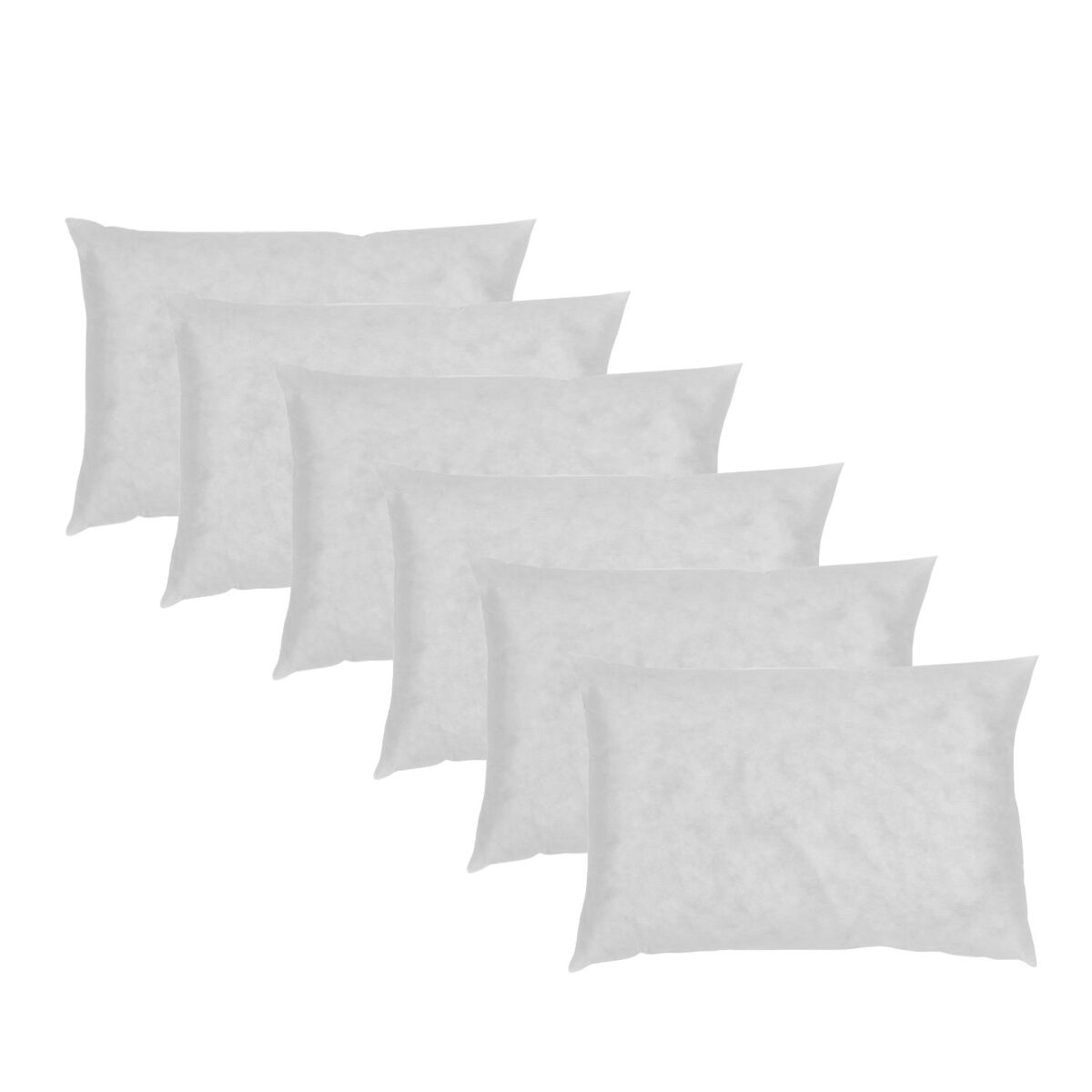 Pack 6 enchimentos de almofada 60x45cm fibra oca fusionhome