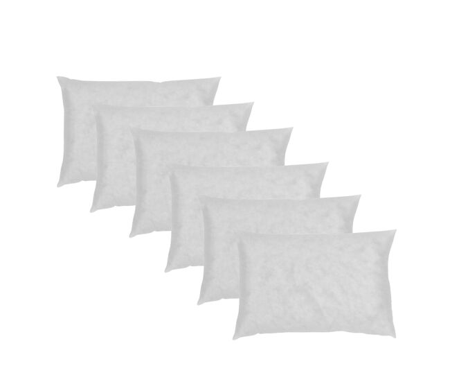 Pack 6 enchimentos de almofada 60x45cm fibra oca fusionhome