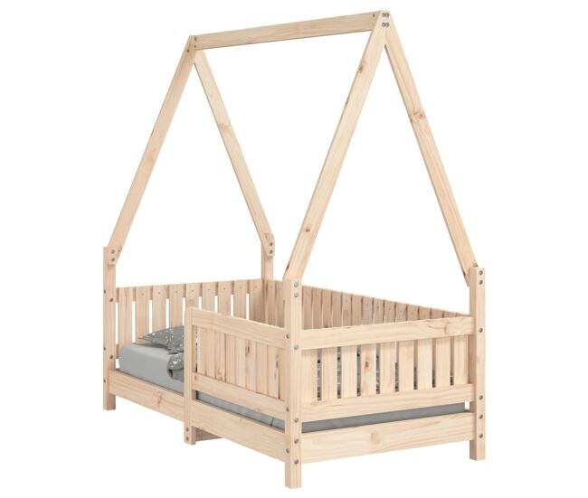 Vidaxl estrutura de cama infantil 70x140 cm pinho maciço