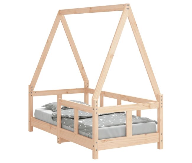 Vidaxl estrutura de cama infantil 70x140 cm pinho maciço