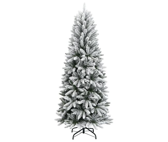 árvore de natal - pinheiro de natal artificial com neve pvc & pe 210 cm