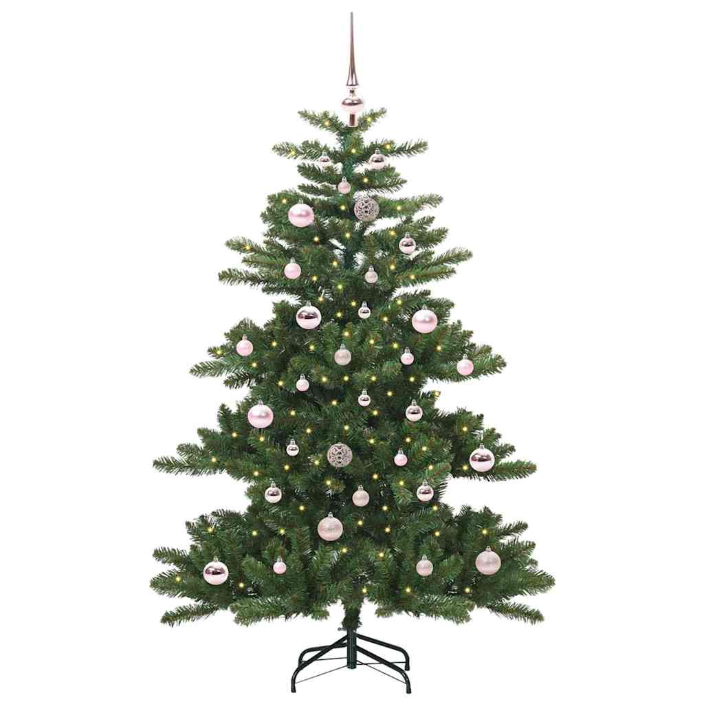 árvore de natal - pinheiro de natal articulada artificial com 150 leds 150 cm pvc