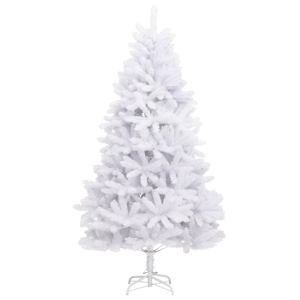 árvore de natal - pinheiro de natal artificial articulada com suporte 210 cm branco