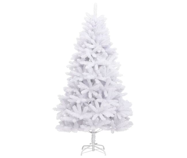 árvore de natal - pinheiro de natal artificial articulada com suporte 210 cm branco