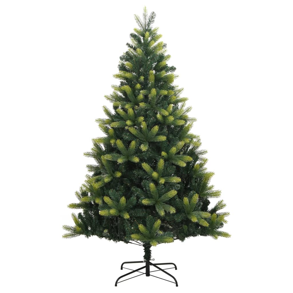 árvore de natal - pinheiro de natal artificial articulada com suporte 210 cm