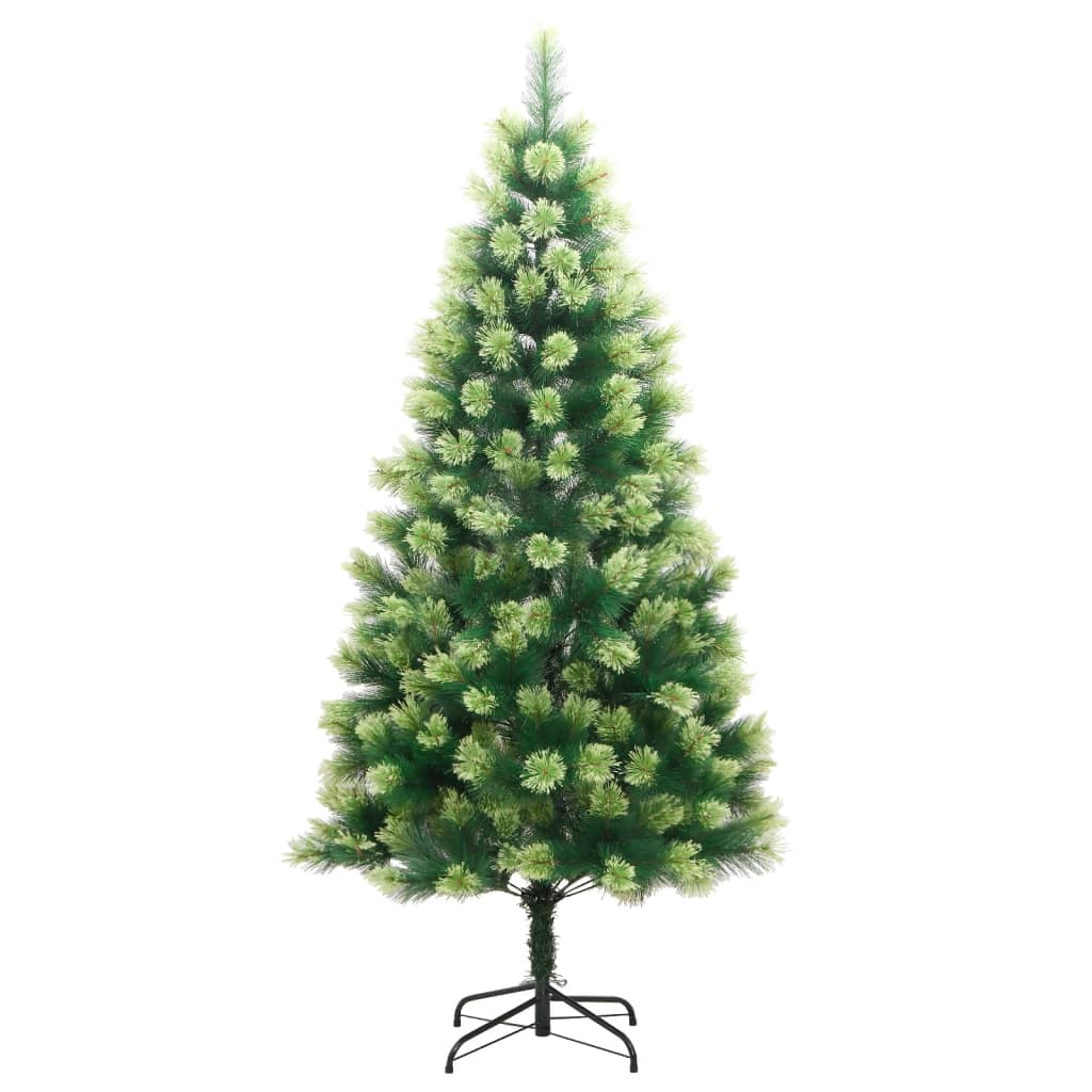 árvore de natal - pinheiro de natal artificial articulada com suporte 210 cm