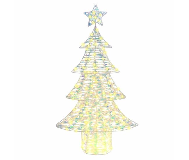 árvore de natal - pinheiro de natal com 160 leds branco quente 150 cm pet