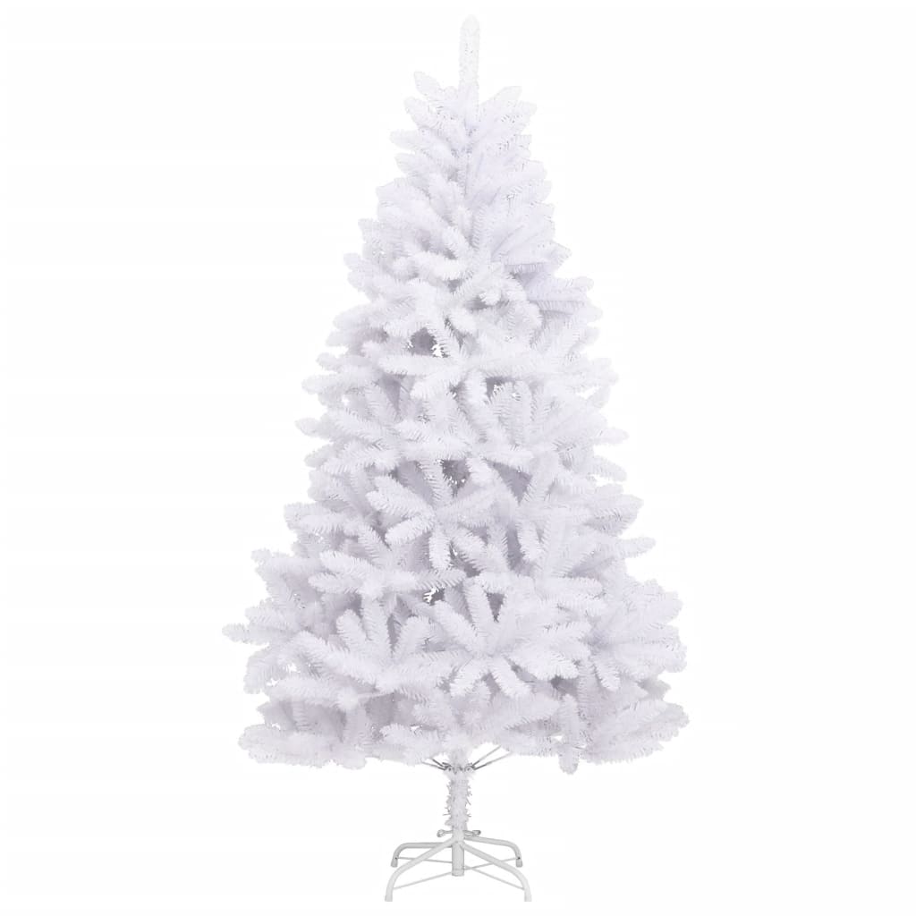 árvore de natal - pinheiro de natal artificial articulada com suporte 240 cm branco