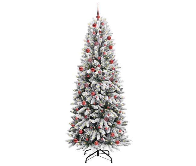 árvore de natal - pinheiro de natal artificial com 300 leds branco 78 x 78 x 210 cm
