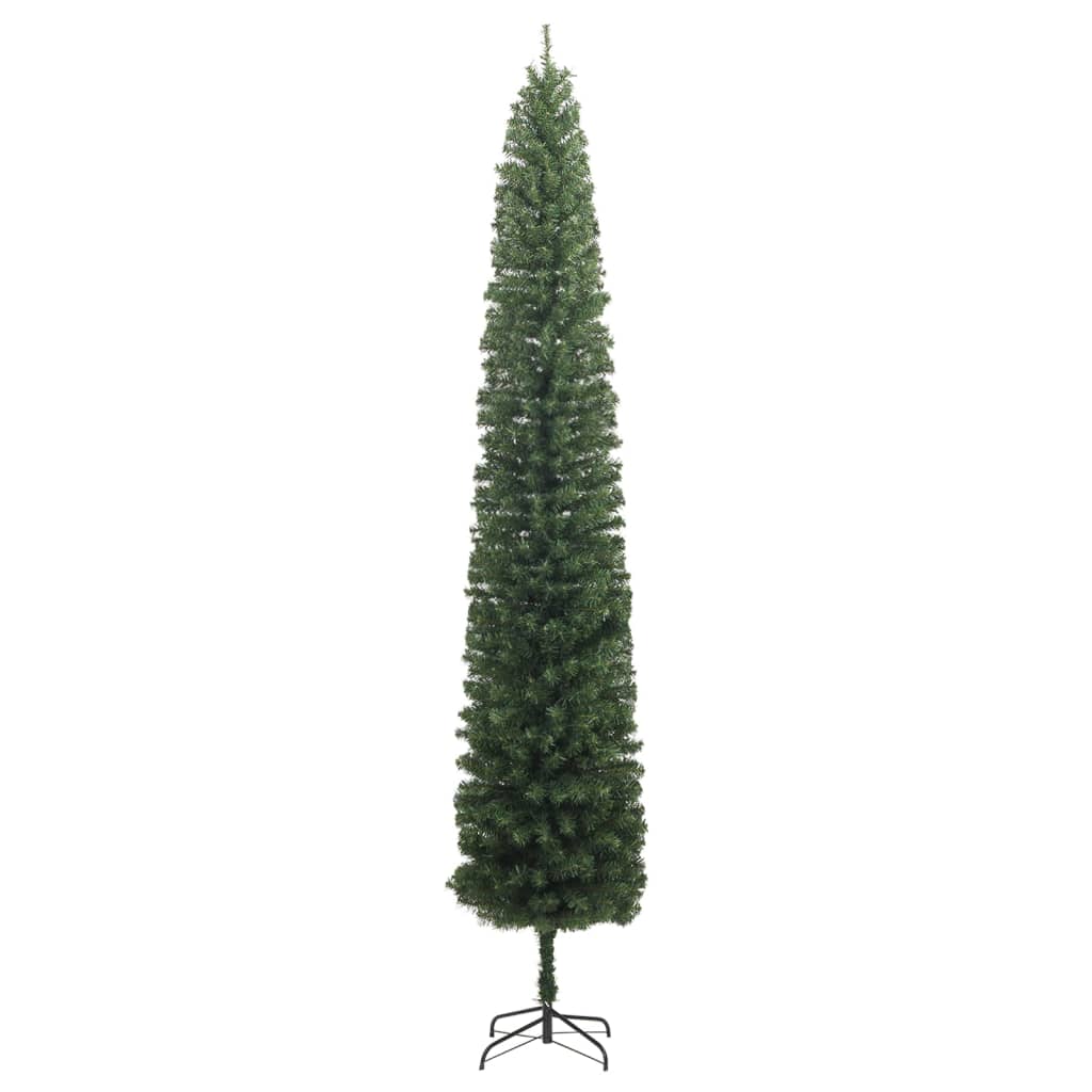 árvore de natal - pinheiro de natal fina com suporte 300 cm pvc