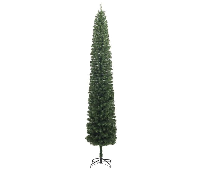 árvore de natal - pinheiro de natal fina com suporte 300 cm pvc