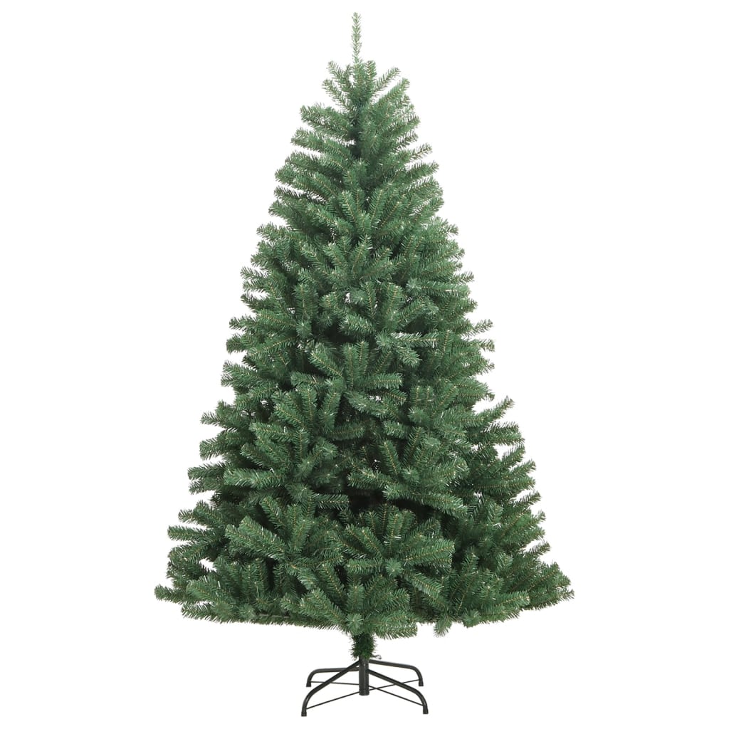 árvore de natal - pinheiro de natal artificial articulada com suporte 180 cm verde