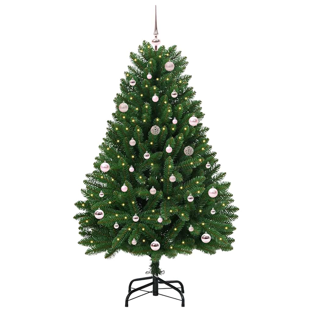 árvore de natal - pinheiro de natal artificial com suporte verde 150 cm pvc e metal