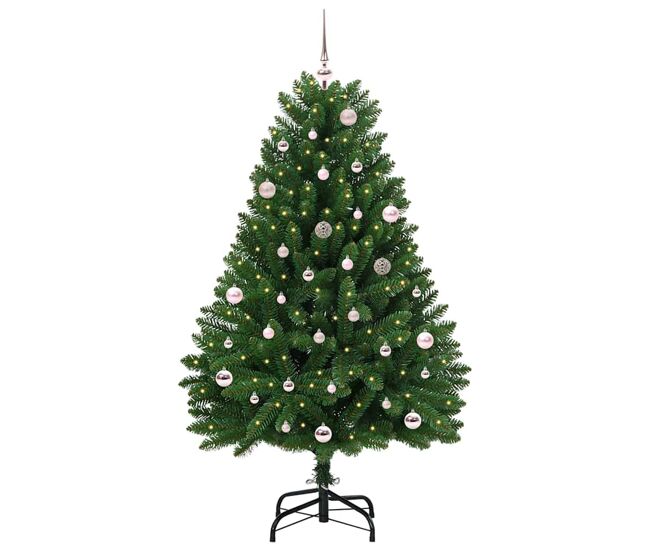 árvore de natal - pinheiro de natal artificial com suporte verde 150 cm pvc e metal