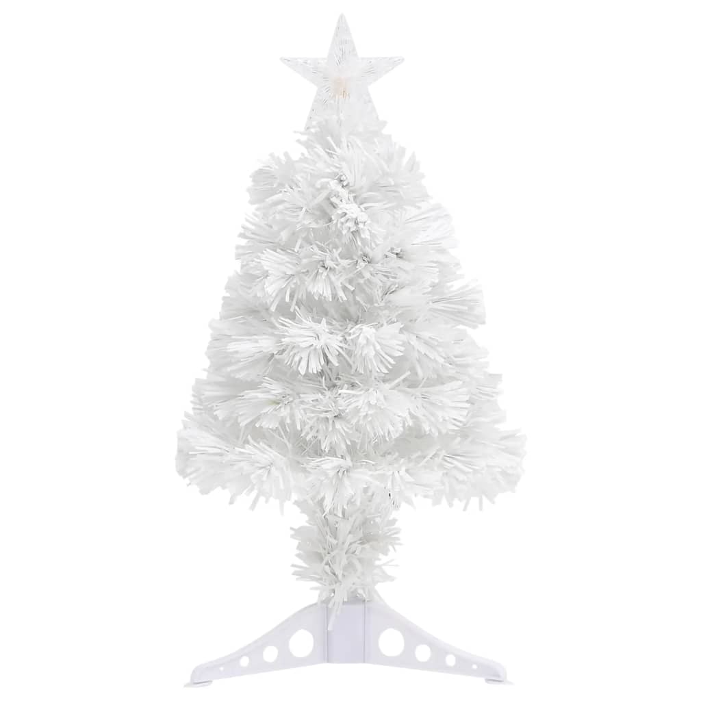 árvore natal artificial pré-iluminada 64 cm fibra ótica branco