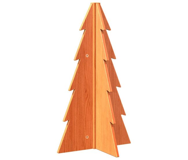 árvore de natal decorativa 69,5 cm pinho maciço castanho-mel