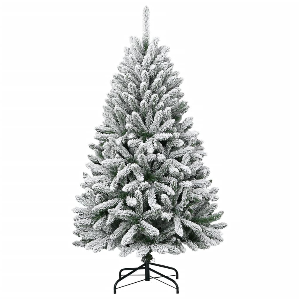 árvore de natal - pinheiro de natal artificial articulada c/ flocos de neve 120 cm