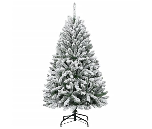 árvore de natal - pinheiro de natal artificial articulada c/ flocos de neve 120 cm