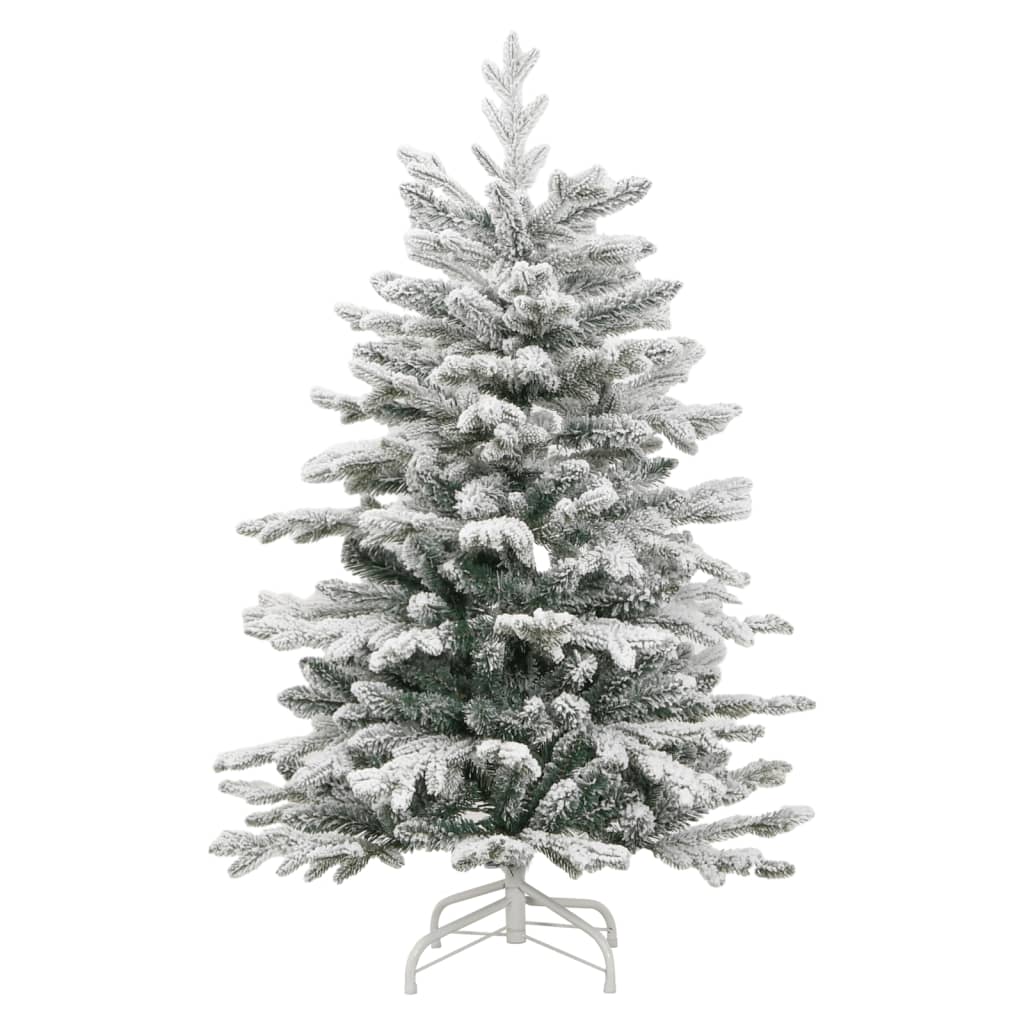 árvore de natal - pinheiro de natal artificial articulada c/ flocos de neve 150 cm