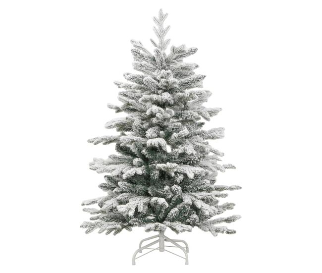 árvore de natal - pinheiro de natal artificial articulada c/ flocos de neve 150 cm