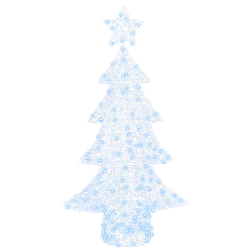 árvore de natal - pinheiro de natal com 160 leds branco frio 150 cm acrílo