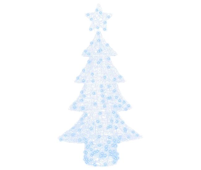 árvore de natal - pinheiro de natal com 160 leds branco frio 150 cm acrílo