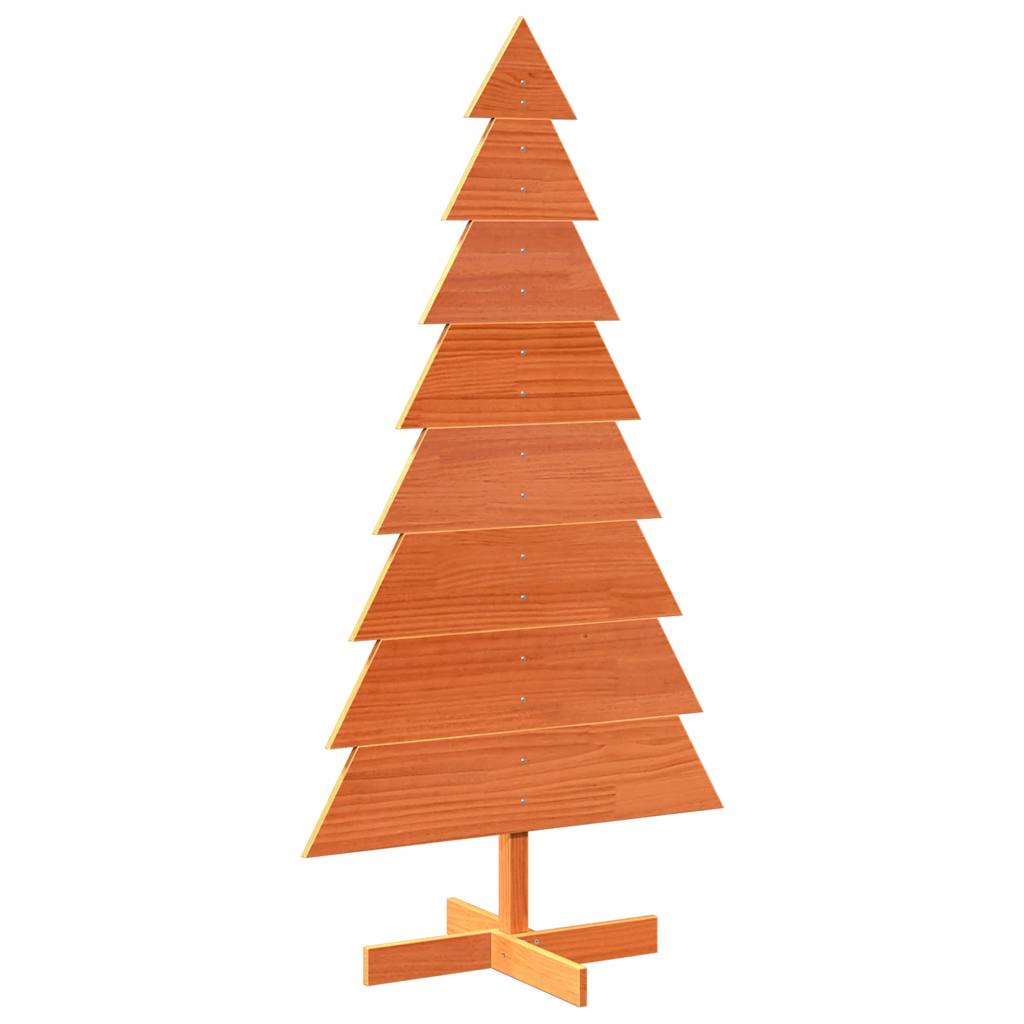 árvore de natal decorativa 150 cm pinho maciço castanho-mel