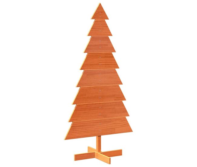 árvore de natal decorativa 150 cm pinho maciço castanho-mel