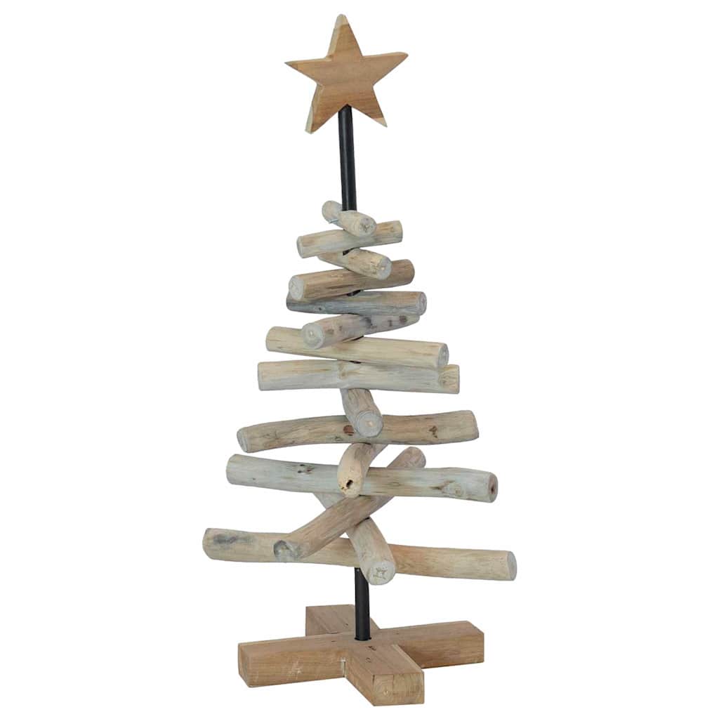 árvore de natal - pinheiro de natal castanho 60 cm madeira de teca maciça