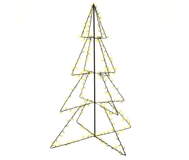 árvore de natal - pinheiro de natal em cone 240 leds 115x150 cm interior e exterior