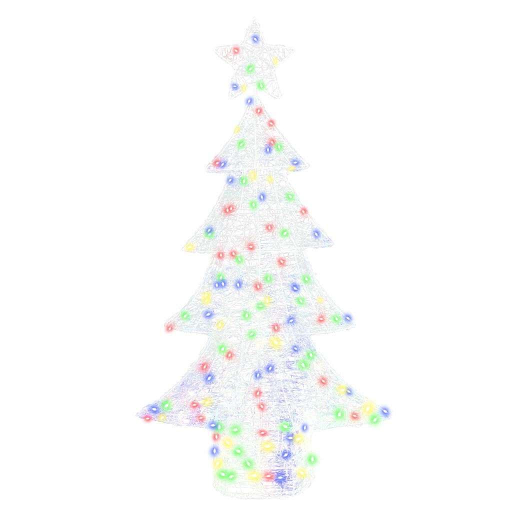 árvore de natal - pinheiro de natal com 160 leds multicolor 150 cm acrílo