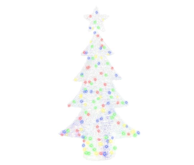 árvore de natal - pinheiro de natal com 160 leds multicolor 150 cm acrílo