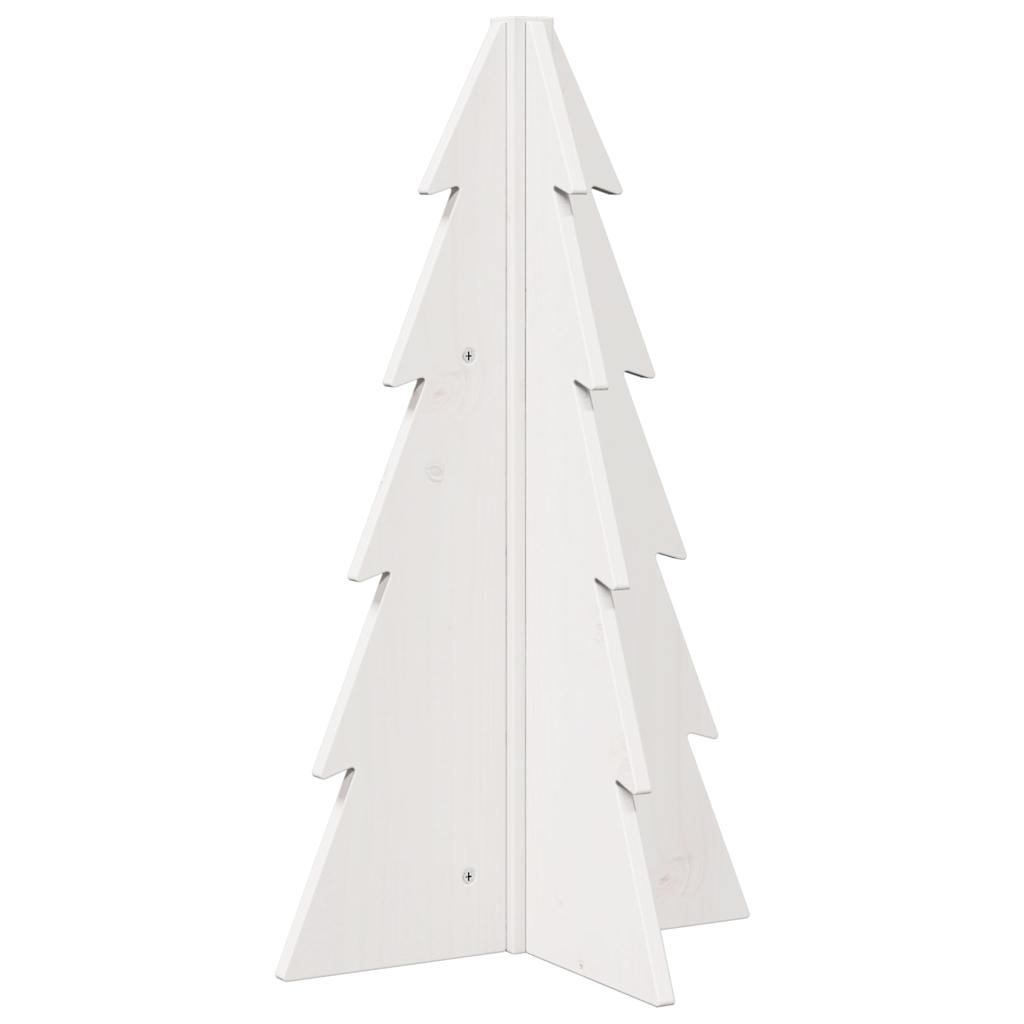 árvore natal - pinheiro de natal decorativa 69,5 cm madeira de pinho maciça branco