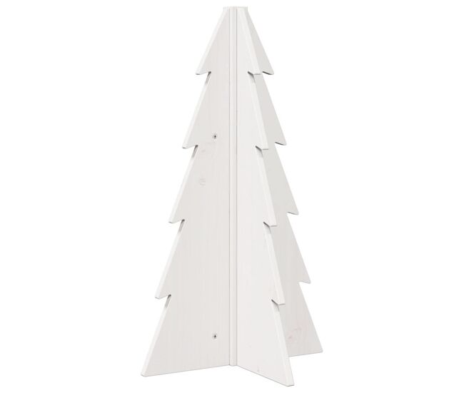 árvore natal - pinheiro de natal decorativa 69,5 cm madeira de pinho maciça branco