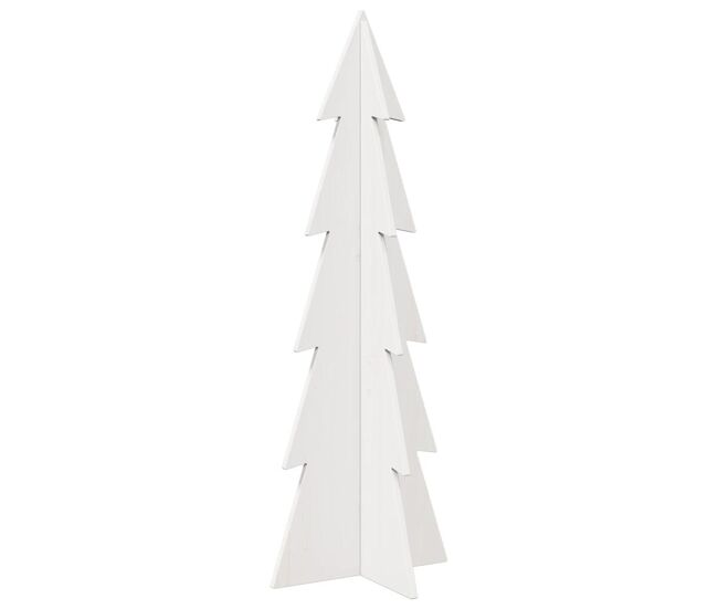 árvore de natal - pinheiro de natal decorativa 112cm madeira de pinho maciça branco