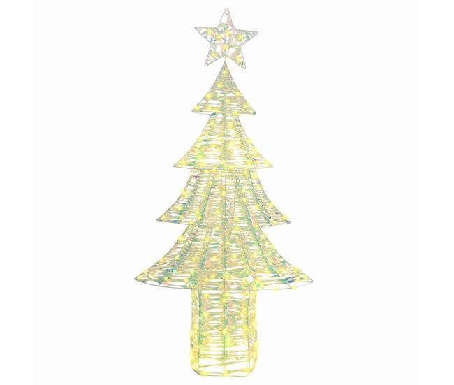 árvore de natal - pinheiro de natal com 240 leds branco quente 180 cm pet