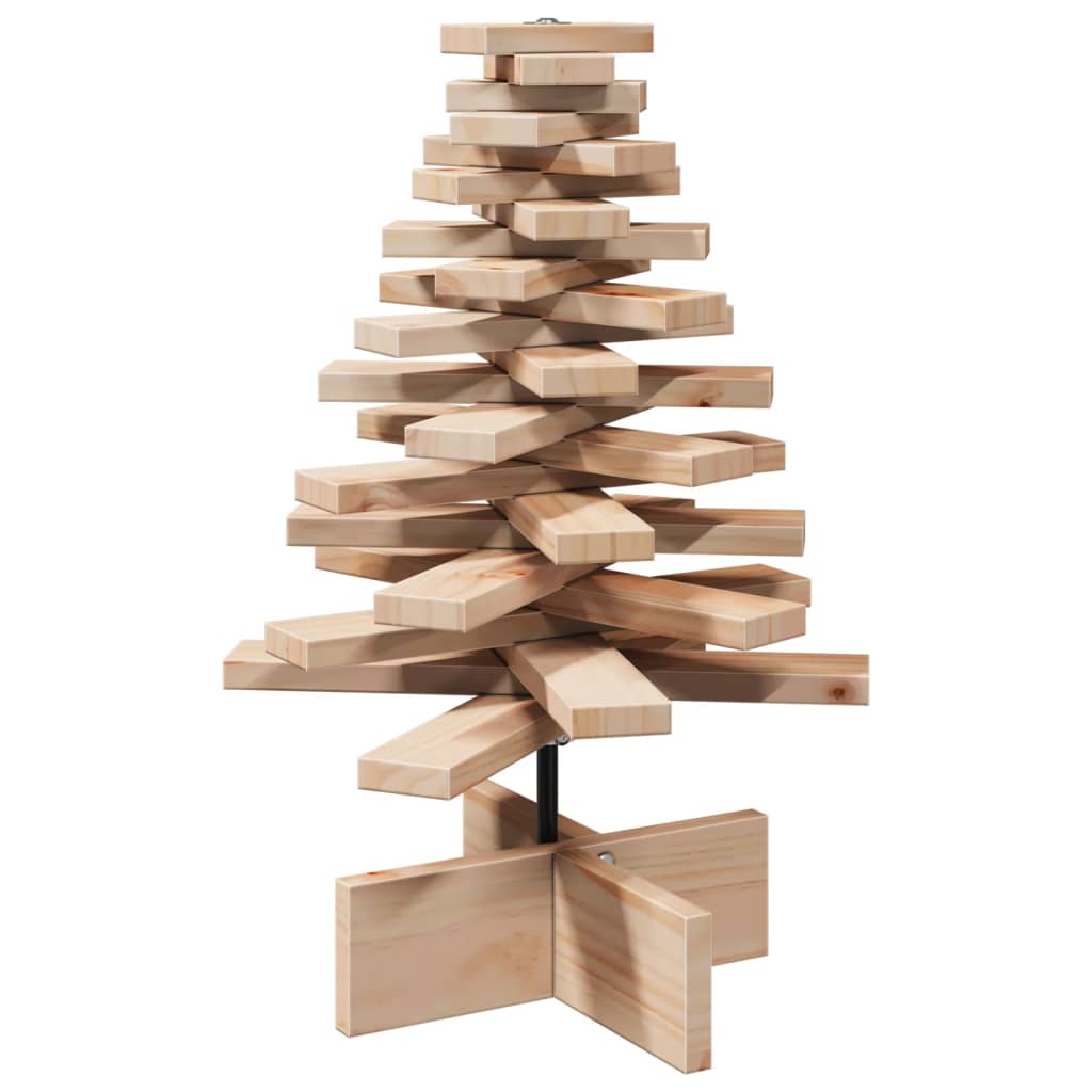 árvore de natal - pinheiro de natal decorativa 60 cm madeira de pinho maciça