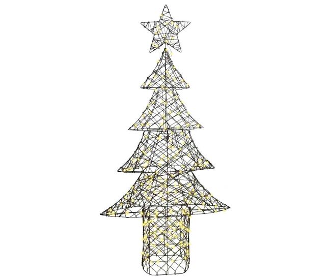árvore de natal - pinheiro de natal com 240 leds branco quente 180 cm vime